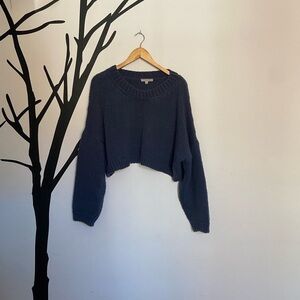 Don’t Ask Why crop balloon sleeve sweater